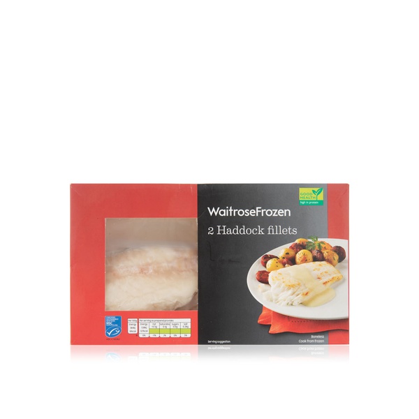 Waitrose Frozen 2 haddock fillets MSC 280g