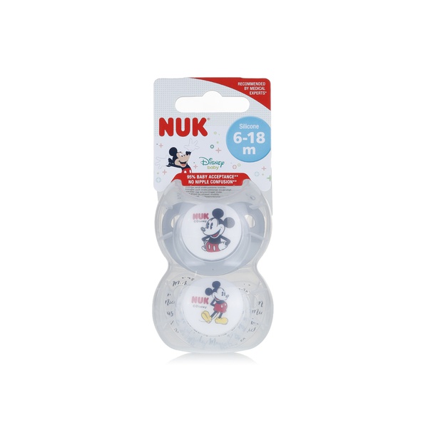 NUK Mickey Mouse silicon soother 6-18 months x2