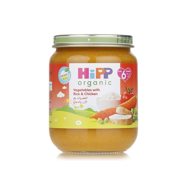 HiPP organic veggies with rice and chicken 6+ months 125g