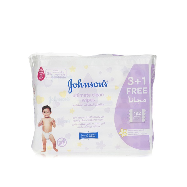 Johnsons Ultimate Clean baby wipes x192