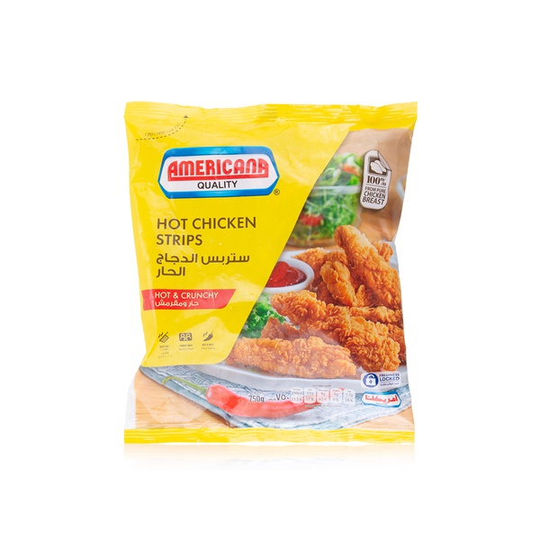 Americana hot and crunchy chicken strips 750g