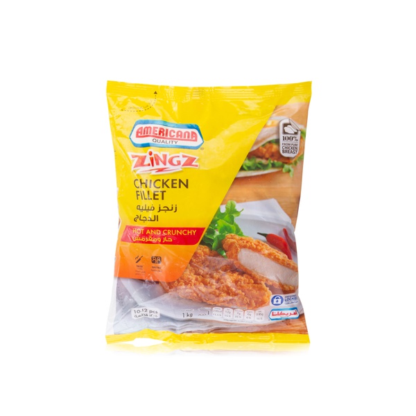 Americana zingz hot and crunchy chicken fillets 1kg