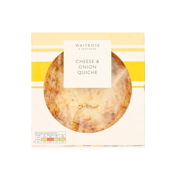 Waitrose extra mature cheddar and onion quiche 400g
