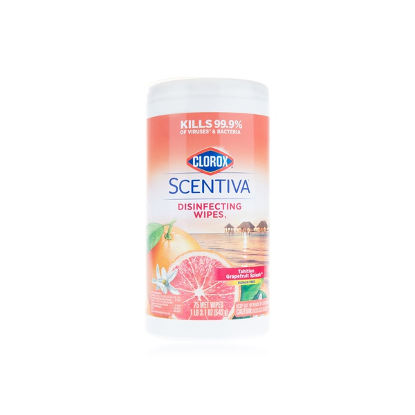 Clorox Scentiva disinfecting wipes grapefruit scented x75