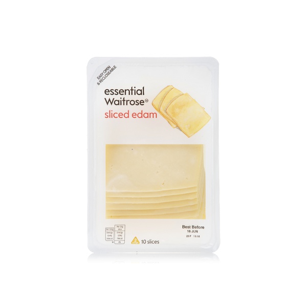 Essential Waitrose sliced edam cheese 250g