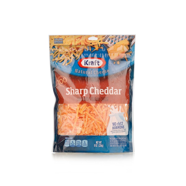 Kraft shredded sharp cheddar 226g