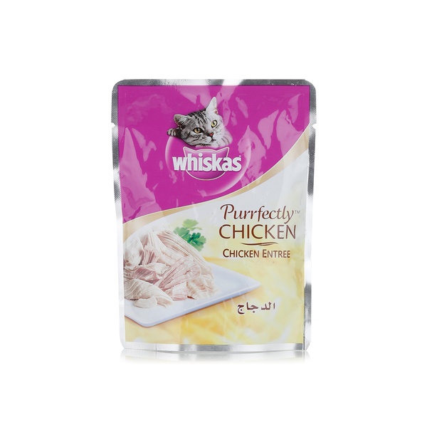 Whiskas purrfectly chicken wet cat food for adults 1 + years chicken entree 85g