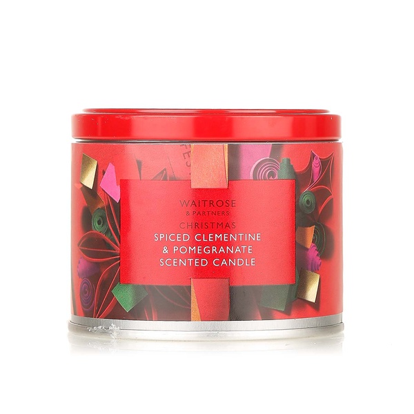 Waitrose spiced clementine and pomegranate scented candle Waitrose