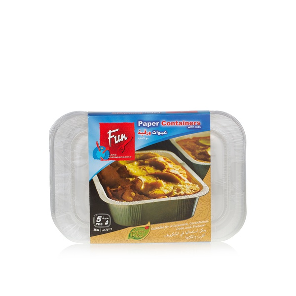 Fun microwavable container with lid 768ml x5