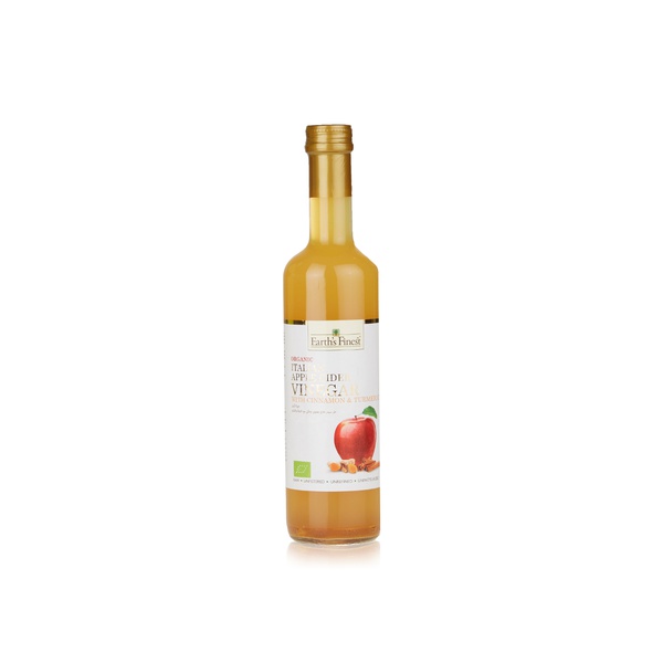 Earth's Finest organic apple cider vinegar with cinnamon & turmeric 500ml