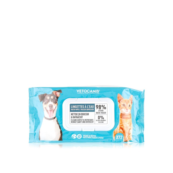 Vetocanis pet cleansing wipes x72
