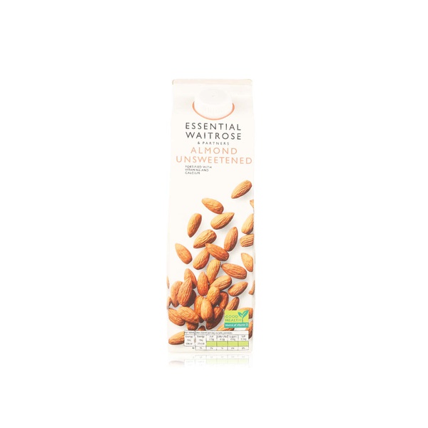 Essential Waitrose almond unsweetened drink 1ltr