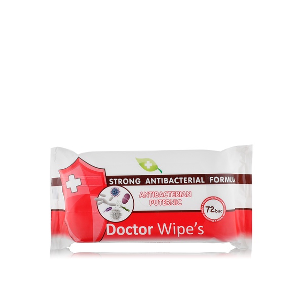 Doctor Wipe's strong antibacterial formula x72