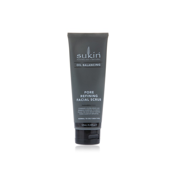 Sukin oil balancing pore refining charcoal facial scrub 125ml