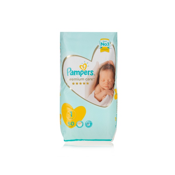 Pampers premium care new baby nappies size 1 x50