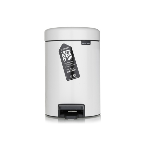 Brabantia plastic pedal bin white 3ltr Waitrose UAE & Partners