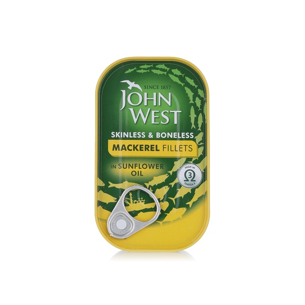 John West boneless mackerel fillets in sunflower oil 125g