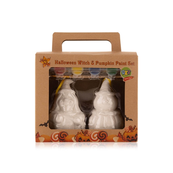 Party Magic Halloween witch and pumpkin ornament painting kit