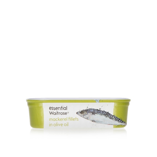 Essential Waitrose mackerel fillets in olive oil 125g