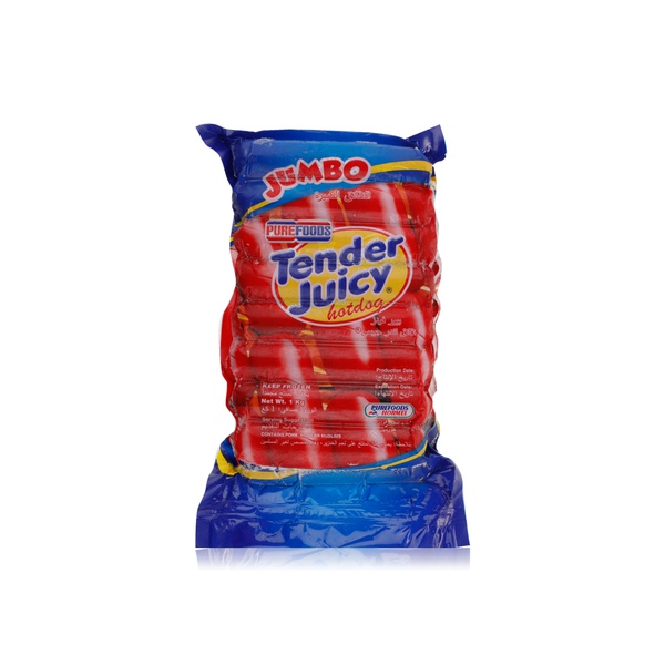 Purefoods tender and juicy jumbo hot dog sausages 1kg