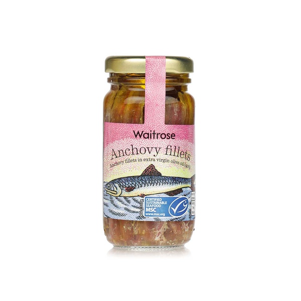 Waitrose anchovy fillets in extra virgin olive oil 100g