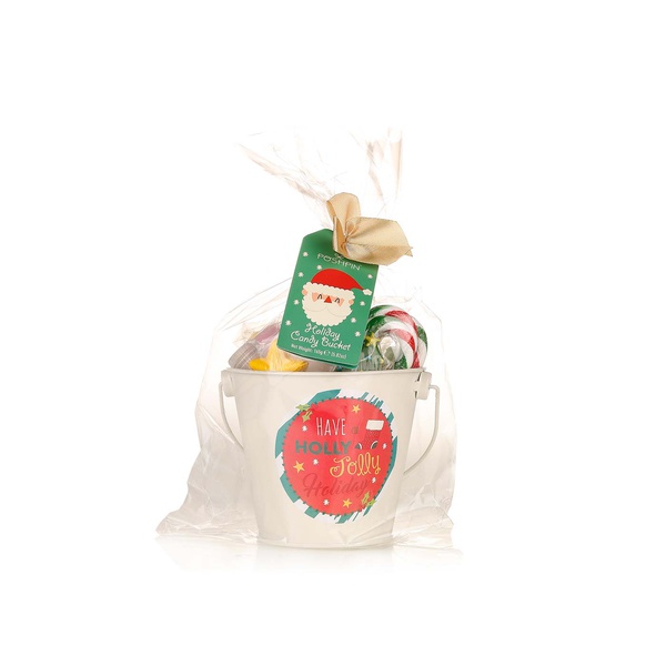 Poshpin candy cane white gift bucket 162g Waitrose UAE & Partners
