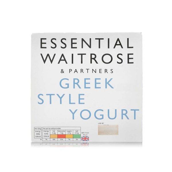 Essential Waitrose Greek style yogurt 4x125g Waitrose UAE & Partners