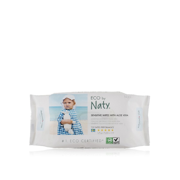 Naty by Nature sensitive baby wipes with aloe x56