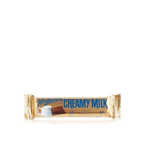 Whittakers 33% cocoa creamy milk chocolate 50g
