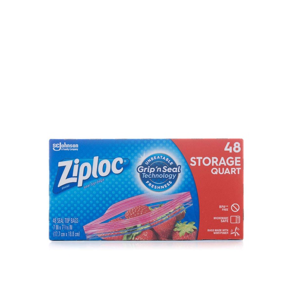 Ziploc storage bags quart size 48 pack