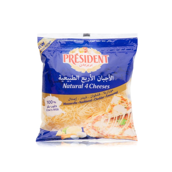 President natural 4 cheese - shredded 400g