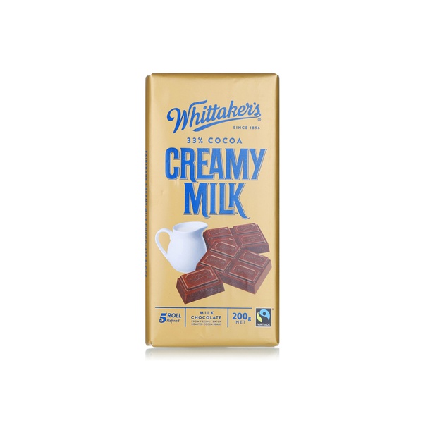 Whittakers 33% cocoa creamy milk chocolate 200g