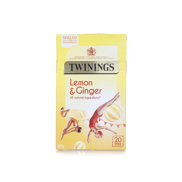Twinings lemon and ginger tea bags 20s 30g