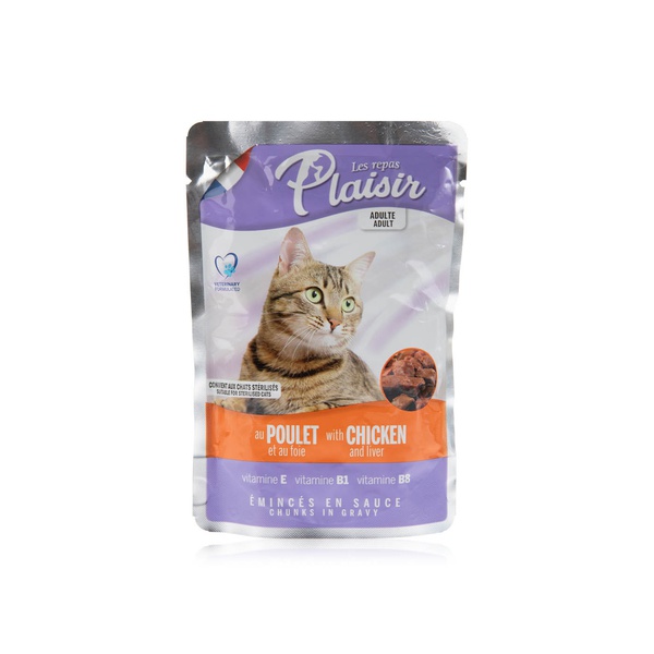 Plaisir Adult Cat Food Chicken & Liver 100g