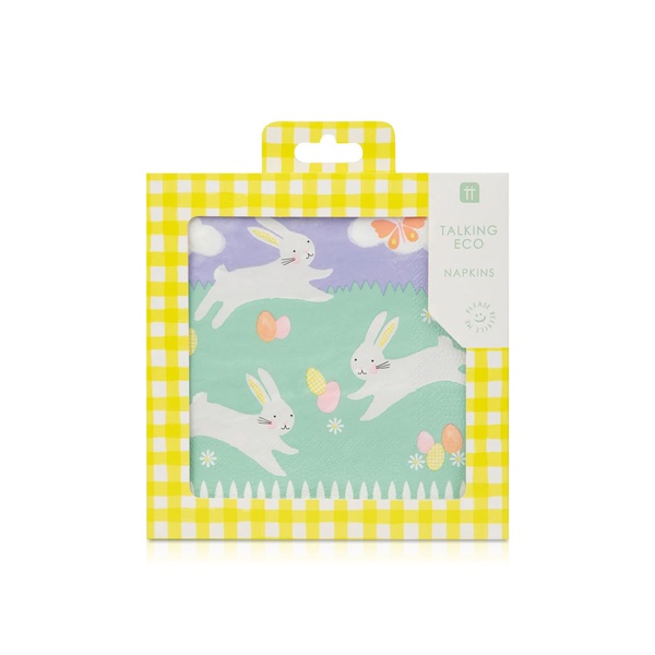 Talking Tables Spring Bunny Napkins 33cm x 20 - Waitrose UAE & Partners