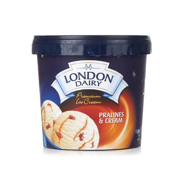 London Dairy pralines & cream premium ice-cream 1ltr