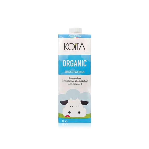 Koita organic whole milk with vitamin A and D3 1ltr