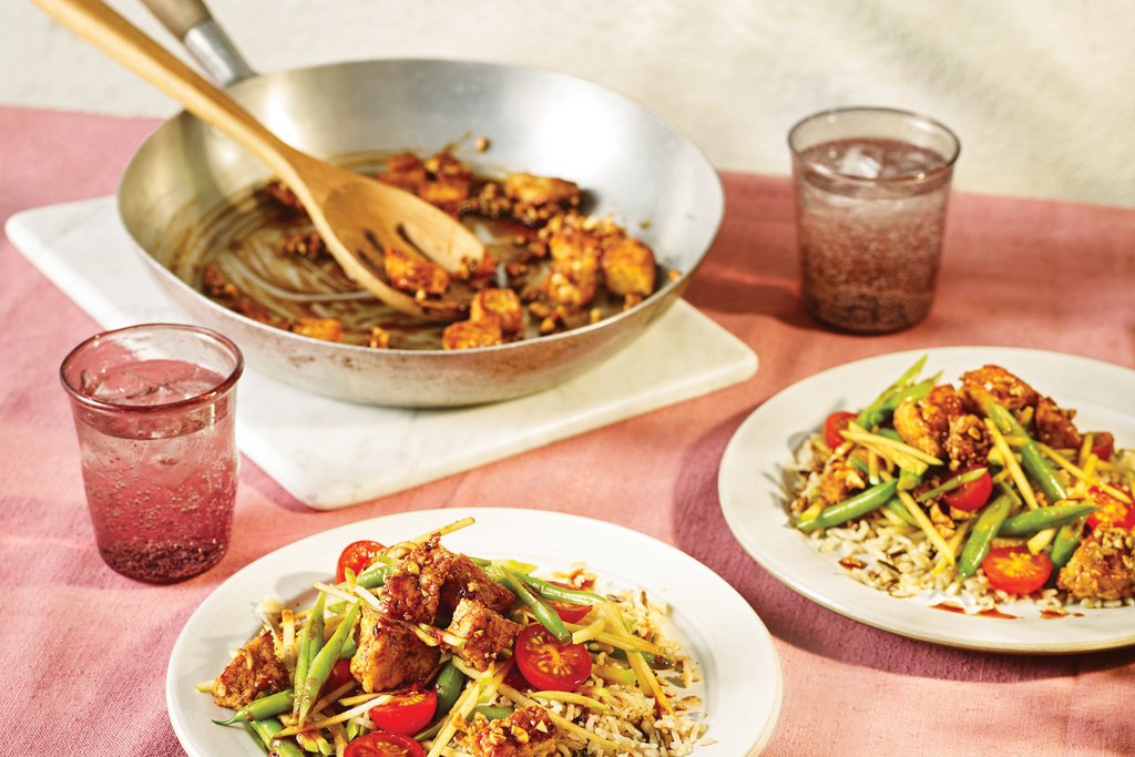 Cashew-crusted tofu &amp; apple som tam-style salad recipe - Waitrose UAE & Partners