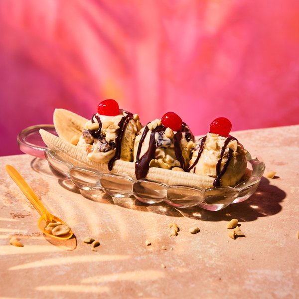 Miso caramel banana split