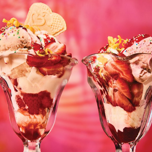 Strawberry lemonade knickerbocker glory