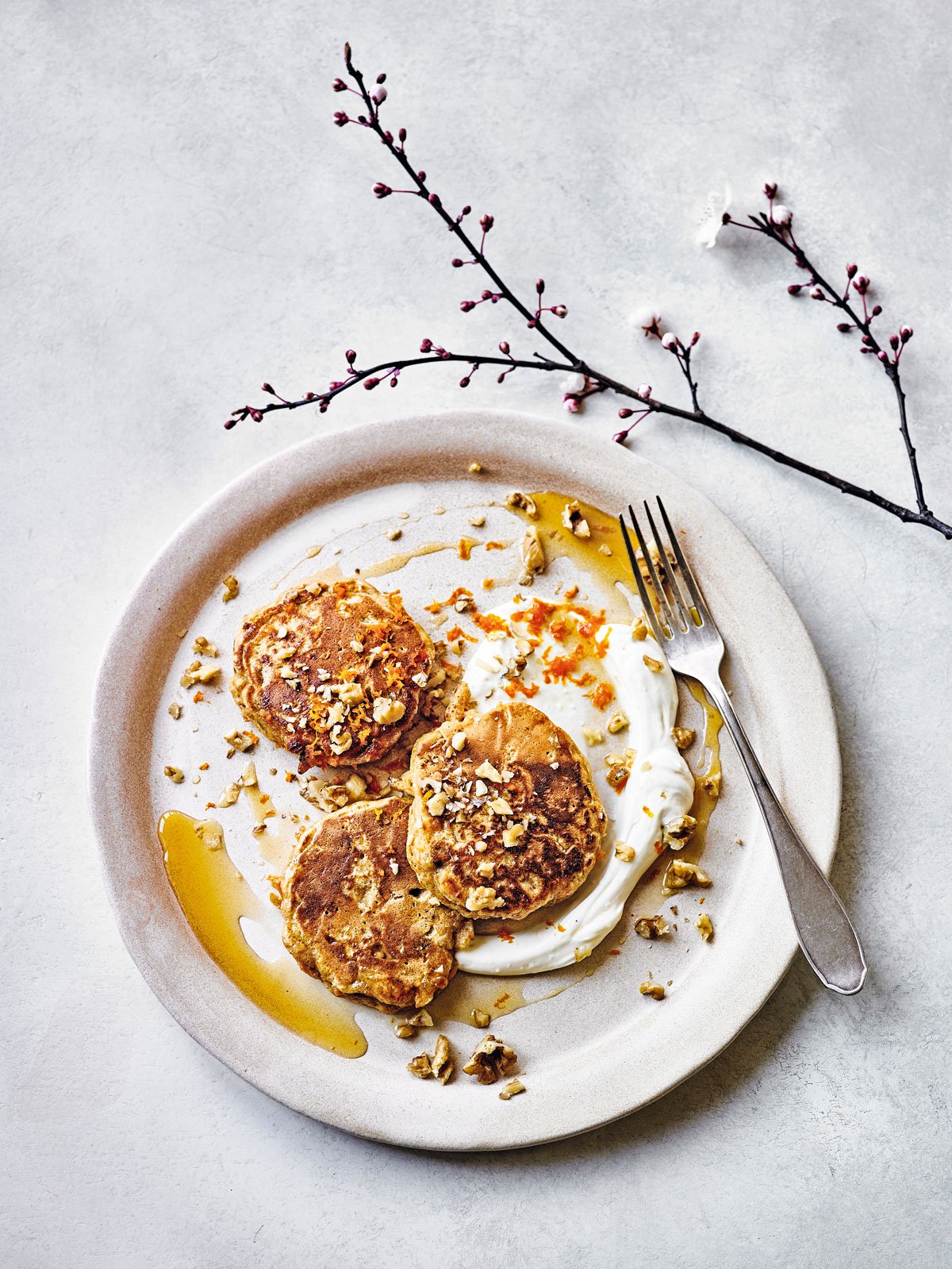 Carrot cake pancakes