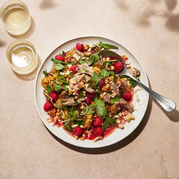 Cherry, pistachio &amp; feta fattoush