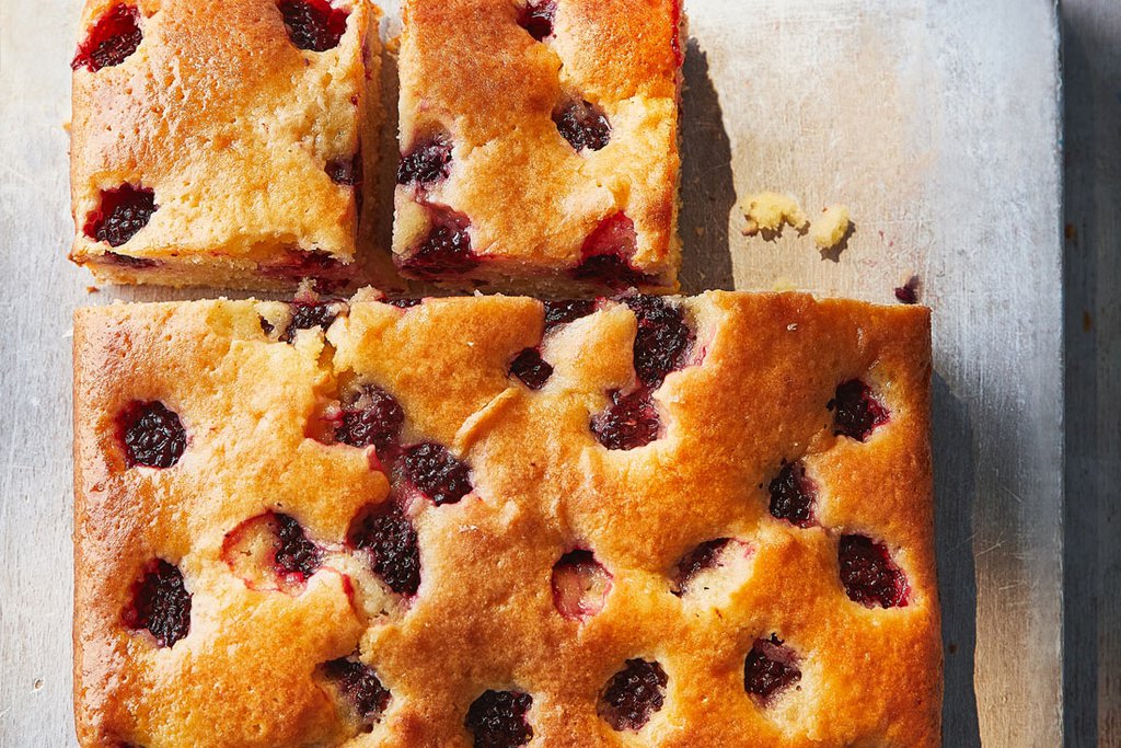 Lemon & blackberry traybake recipe - Waitrose UAE & Partners