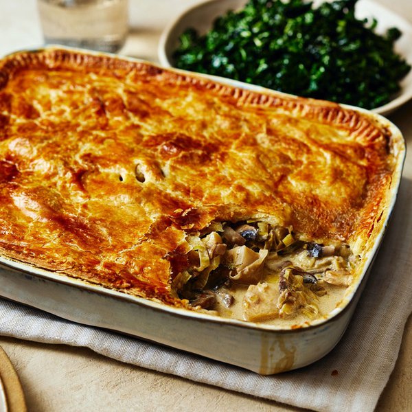 Celeriac, mushroom &amp; Cheddar pie