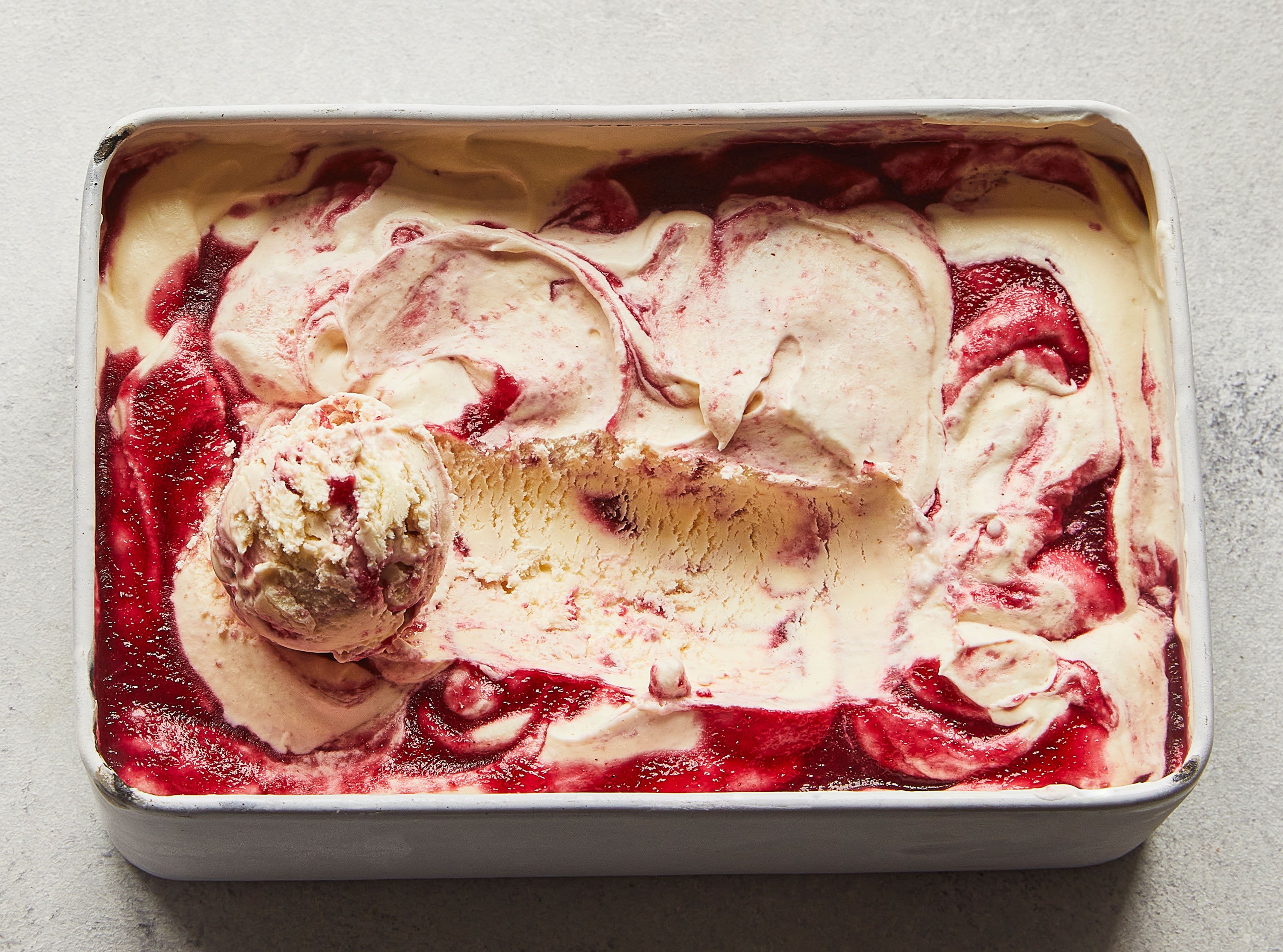 Cherry & star anise ripple ice cream