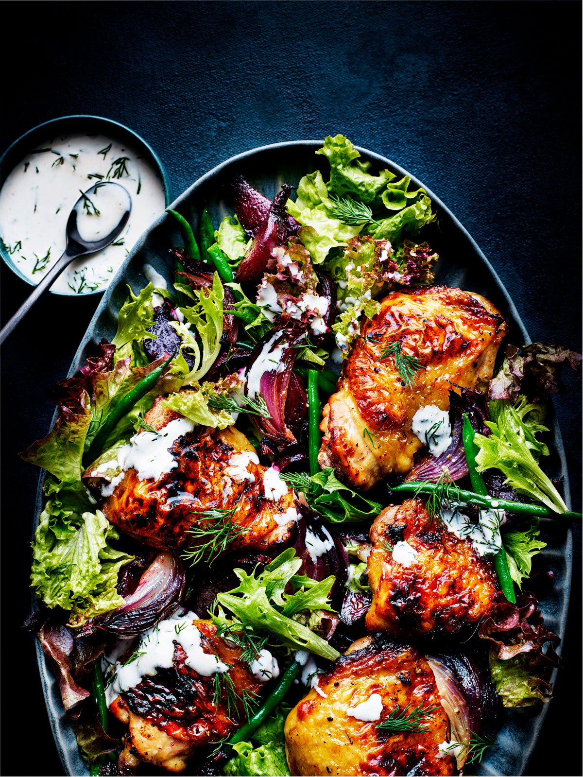 Chicken, beetroot & dill salad