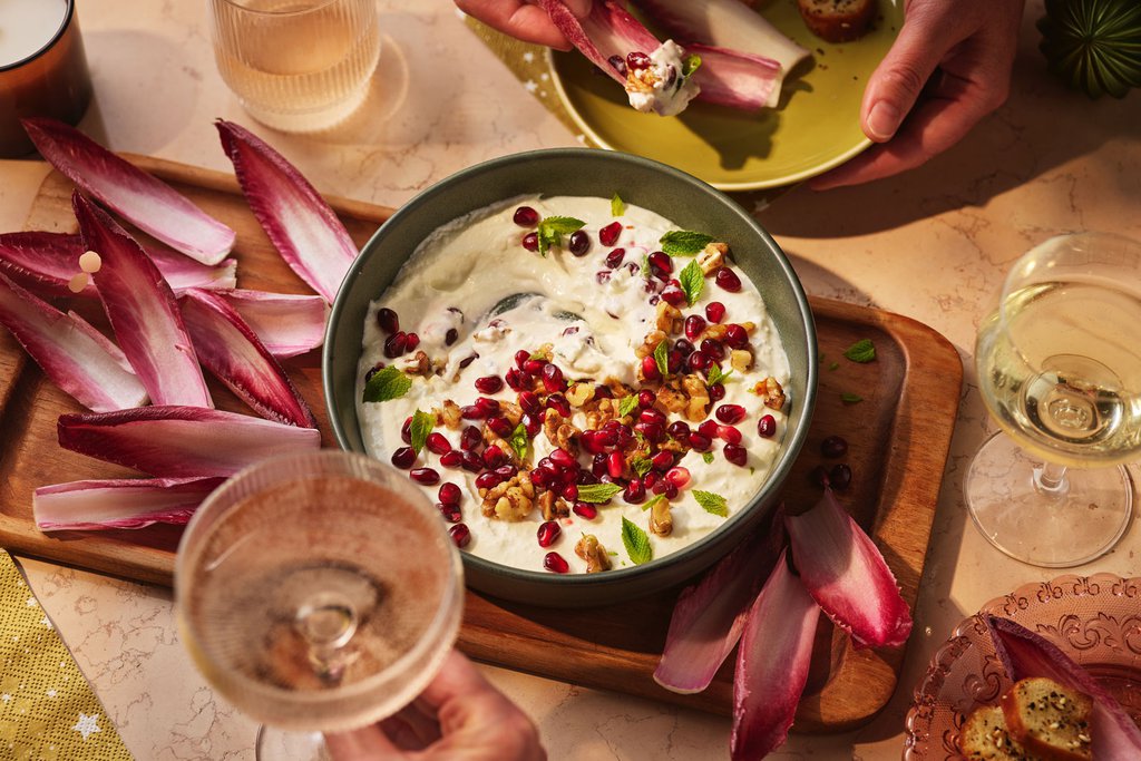Whipped feta &amp; pomegranate dip recipe - Waitrose UAE & Partners