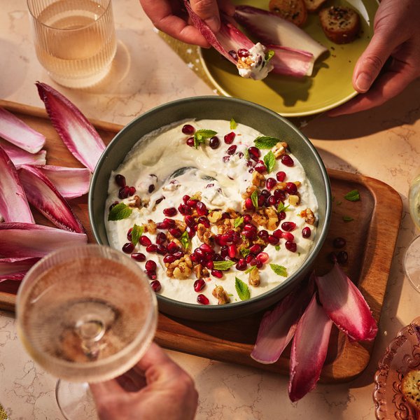 Whipped feta &amp; pomegranate dip