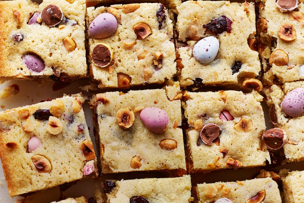 Easter mini egg traybake recipe Waitrose UAE & Partners