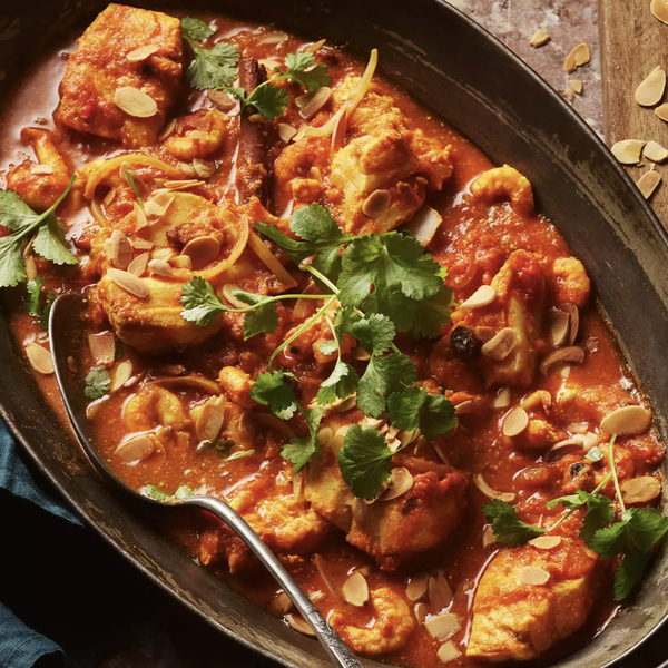 Fish tagine with saffron, honey &amp; preserved lemons
